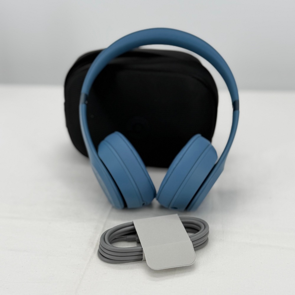 Beats Solo 4 Wireless On-Ear Headphones Slate Blue Bluetooth MUW63LL/A Case Box - Picture 7 of 9